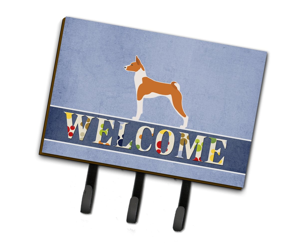 BB5578TH68 Basenji Welcome Leash or Key Holder