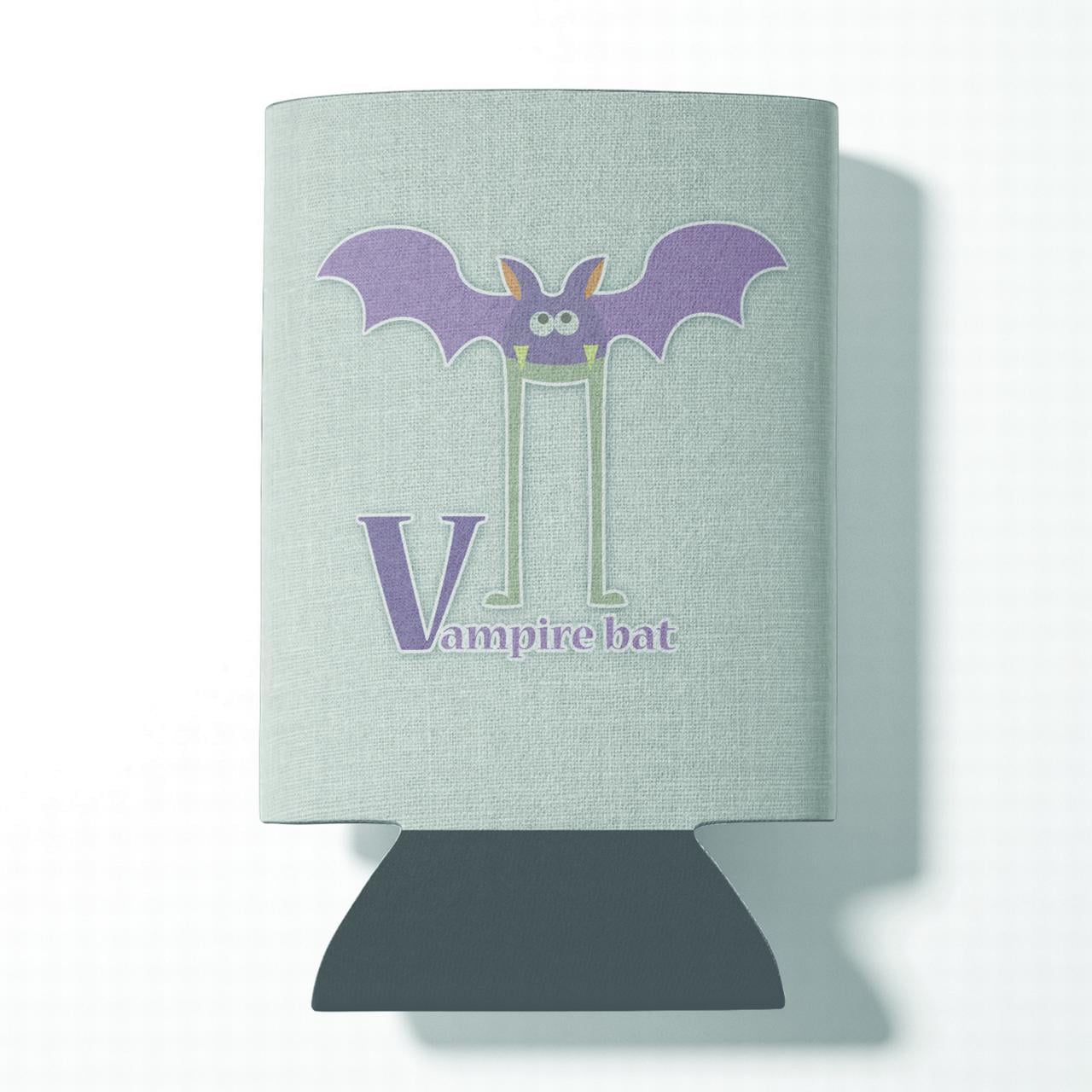 BB5747CC Alphabet V for Vampire Bat Can or Bottle Hugger