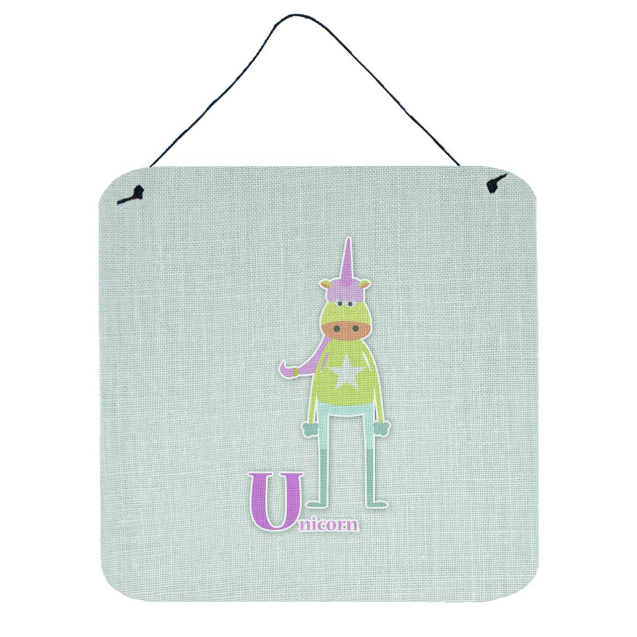Alphabet U for Unicorn Wall or Door Hanging Prints