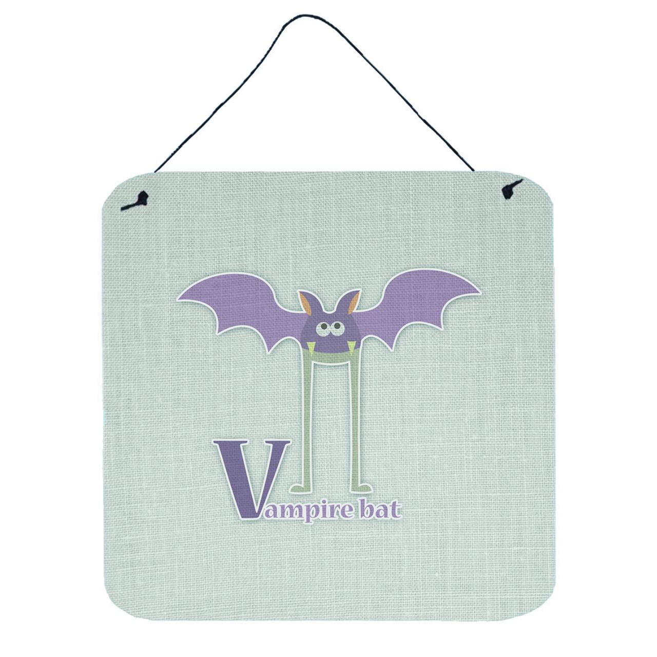 Alphabet V for Vampire Bat Wall or Door Hanging Prints