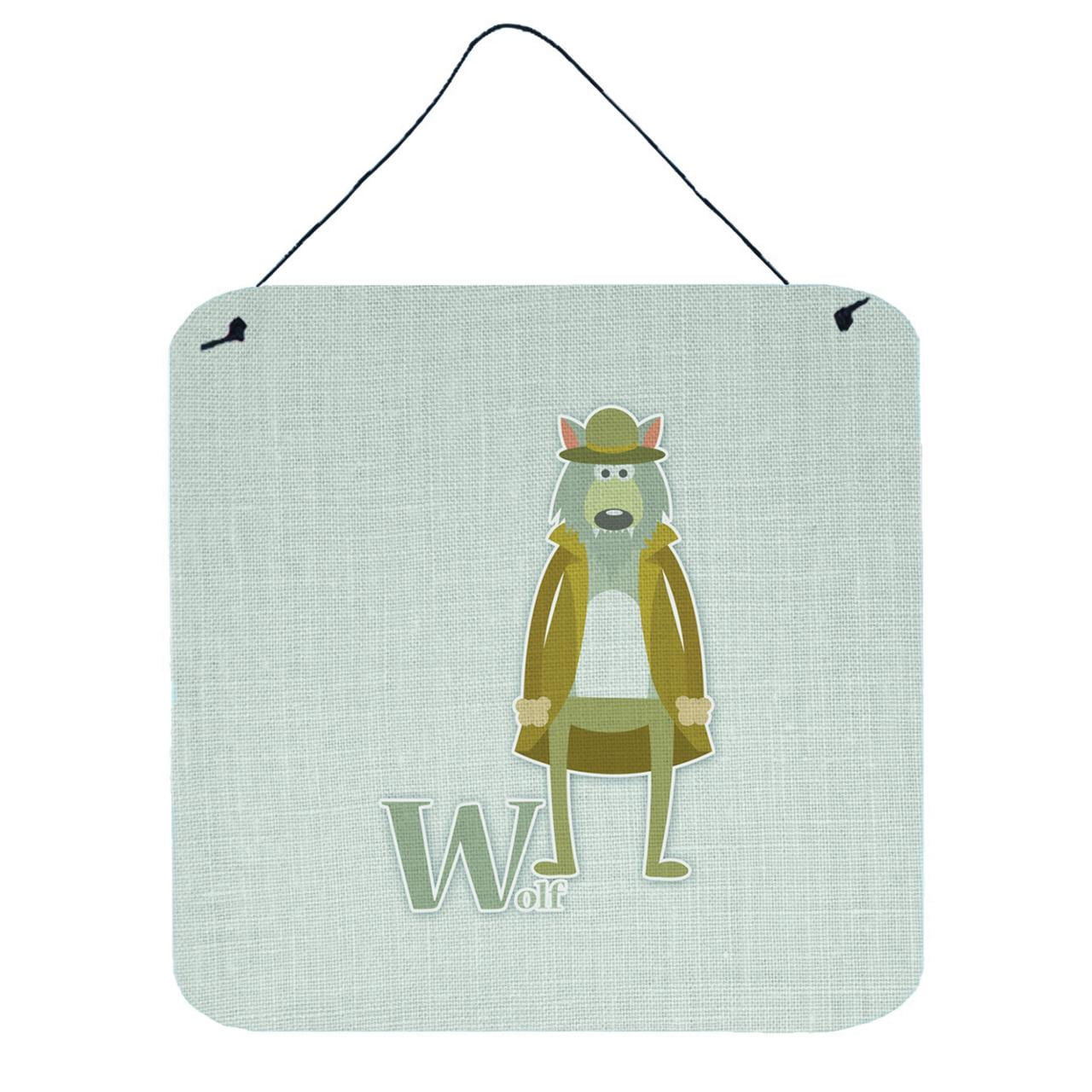 Alphabet W for Wolf Wall or Door Hanging Prints