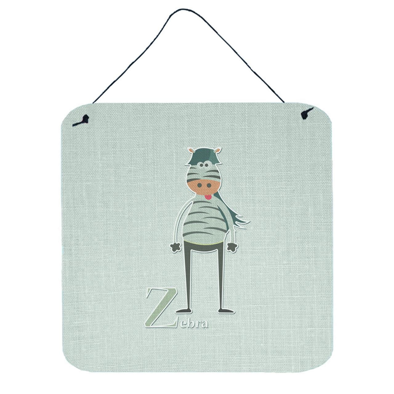 Alphabet Z for Zebra Wall or Door Hanging Prints