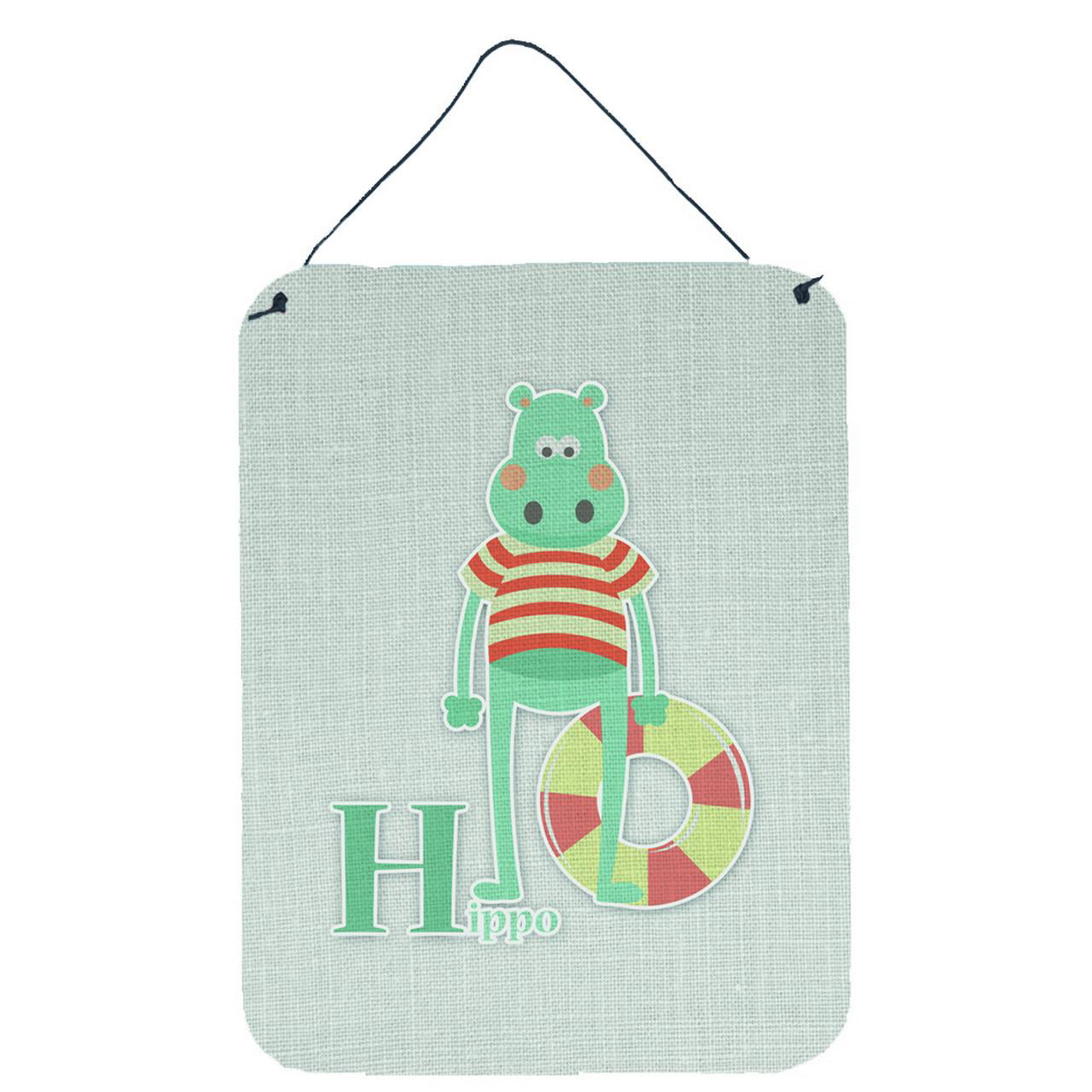Alphabet H for Hippopotamus Wall or Door Hanging Prints