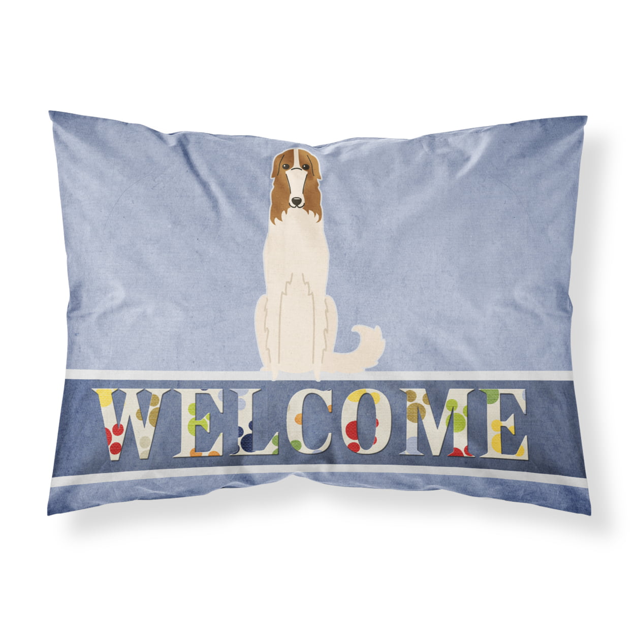 Borzoi Welcome Fabric Standard Pillowcase