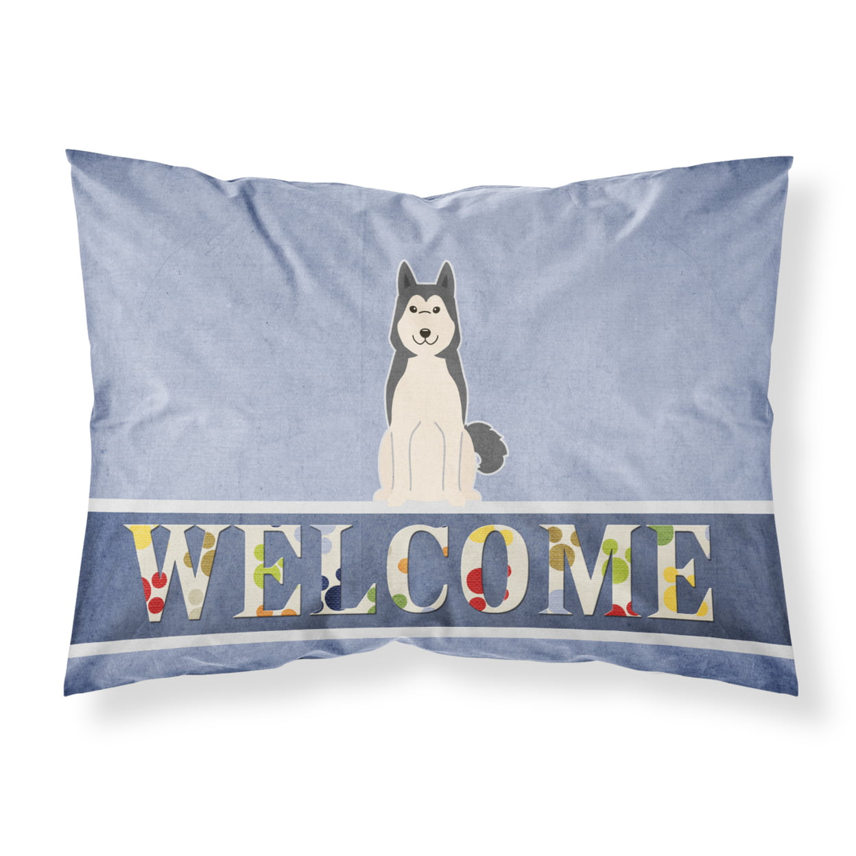 West Siberian Laika Spitz Welcome Fabric Standard Pillowcase