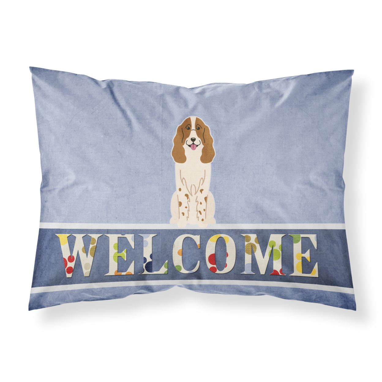 Russian Spaniel Welcome Fabric Standard Pillowcase