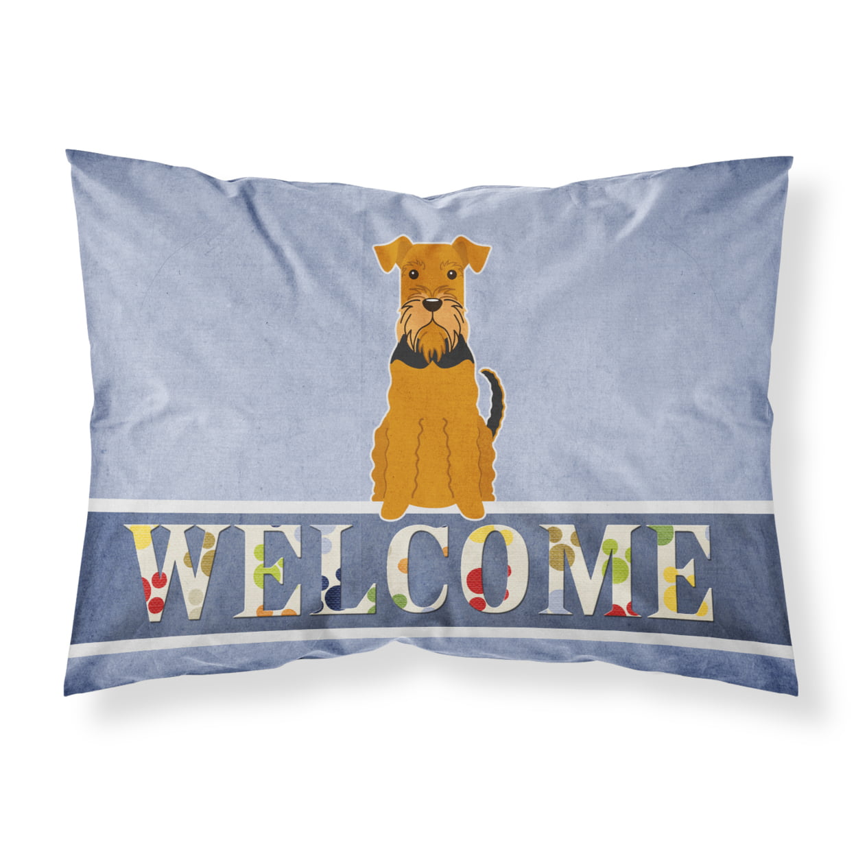 Airedale Welcome Fabric Standard Pillowcase