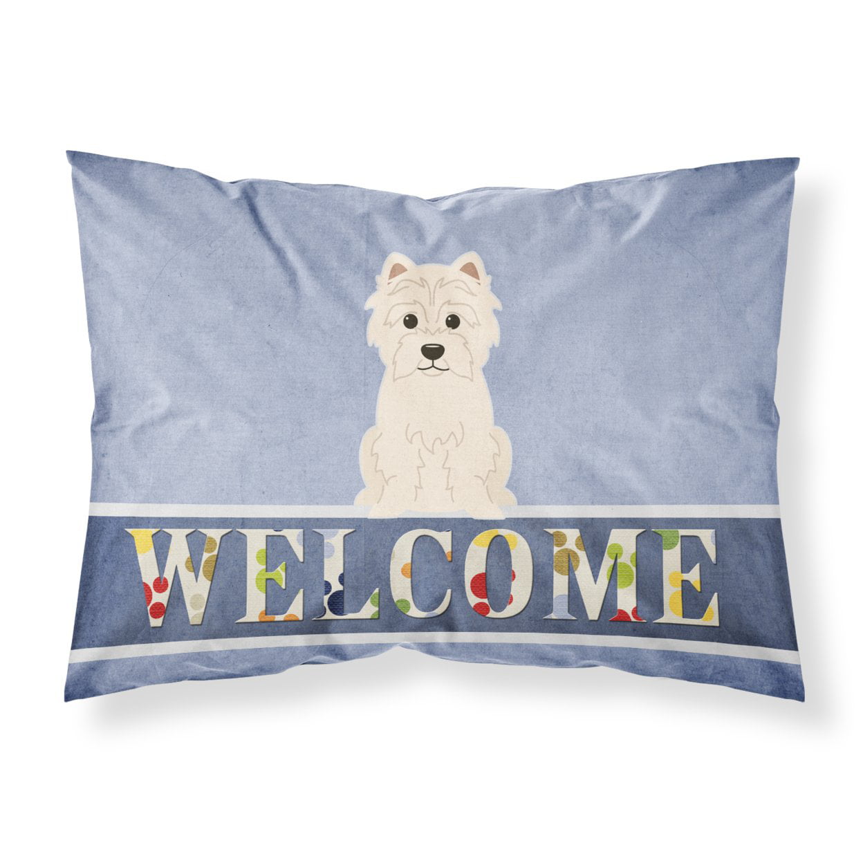 Westie Welcome Fabric Standard Pillowcase