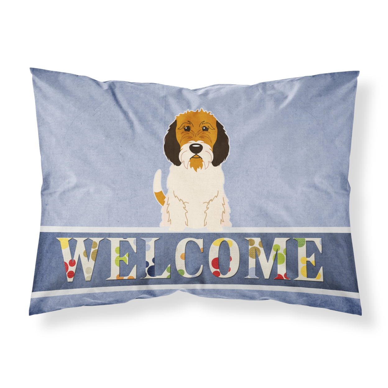 Petit Basset Griffon Veenden Welcome Fabric Standard Pillowcase