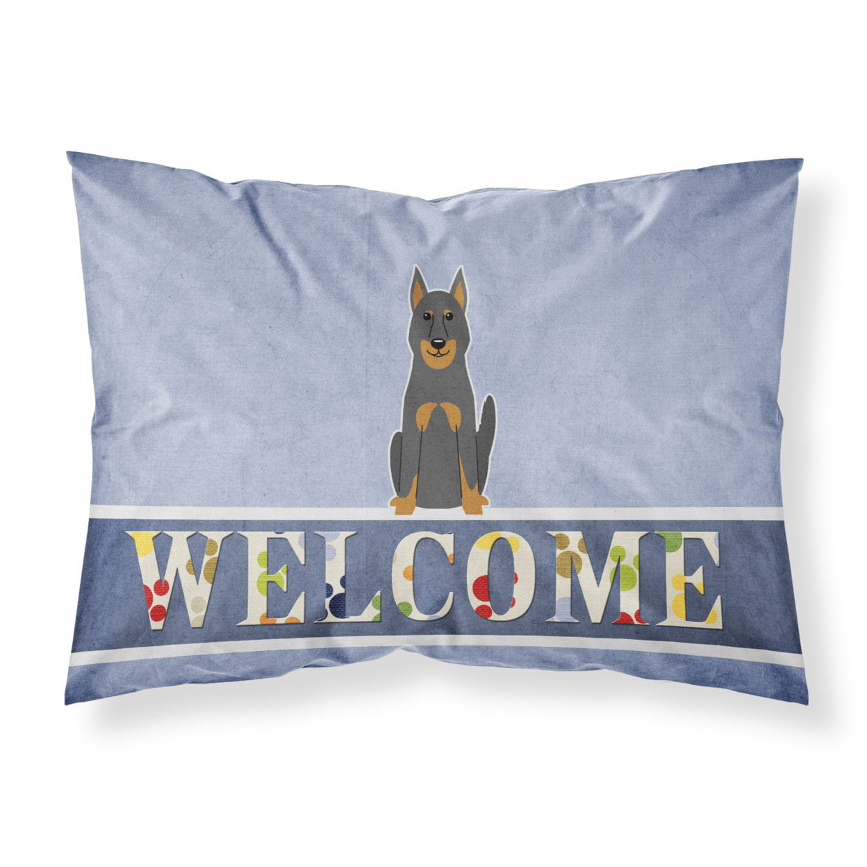 Beauce Shepherd Dog Welcome Fabric Standard Pillowcase