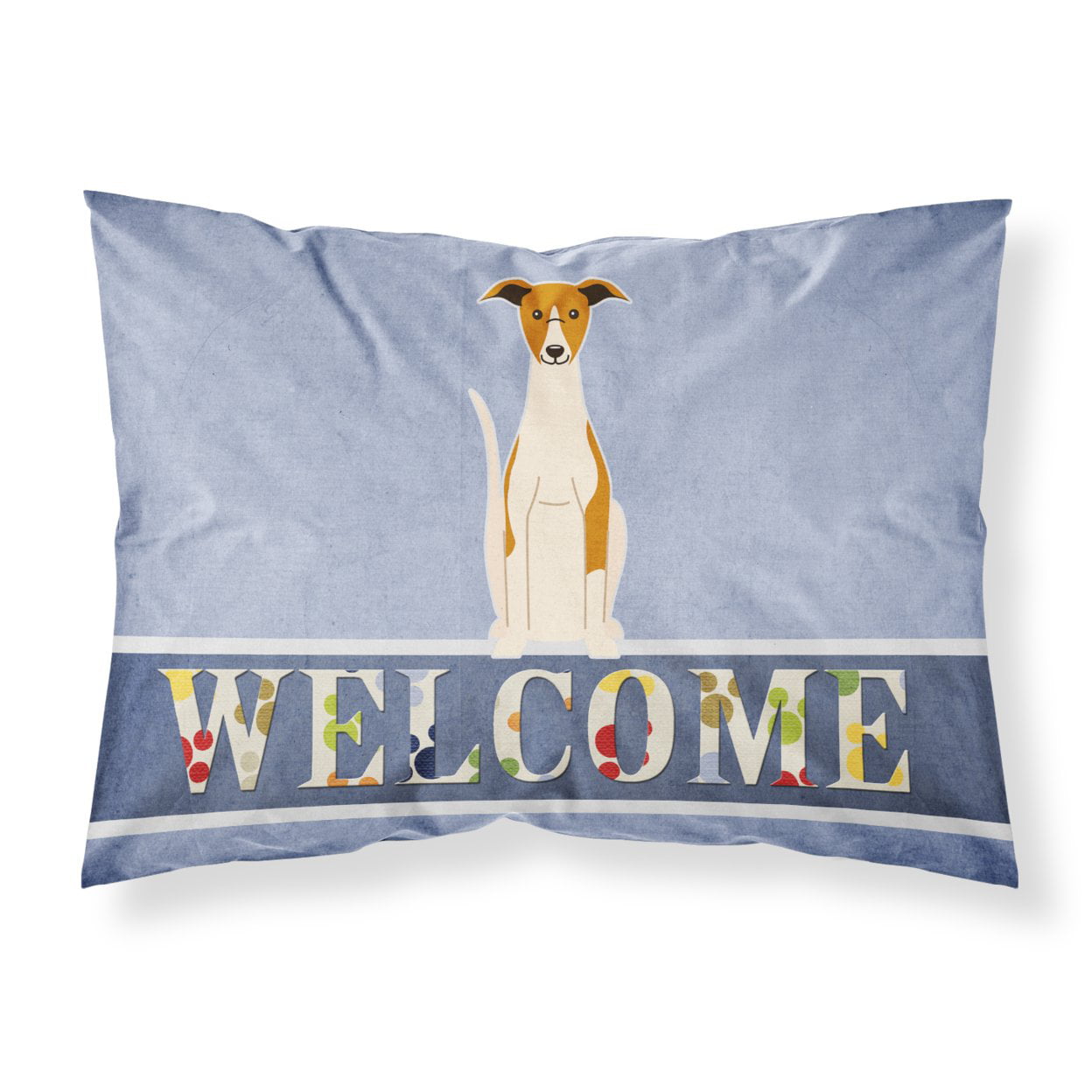 Whippet Welcome Fabric Standard Pillowcase