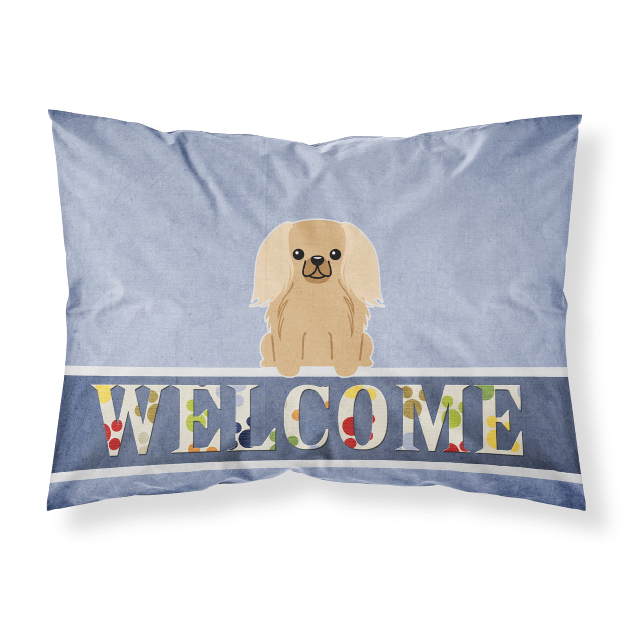BB5685PILLOWCASE Pekingnese Fawn Sable Welcome Fabric Standard Pillowcase