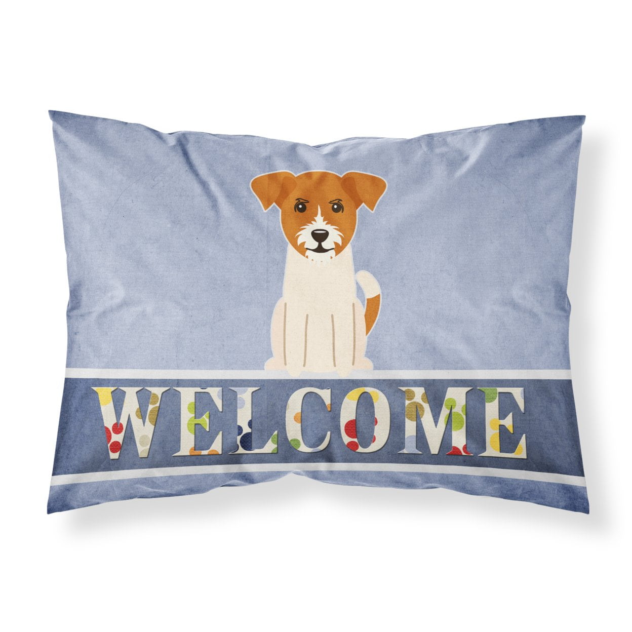 Jack Russell Terrier Welcome Fabric Standard Pillowcase