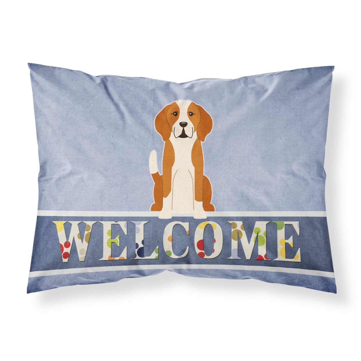 English Foxhound Welcome Fabric Standard Pillowcase