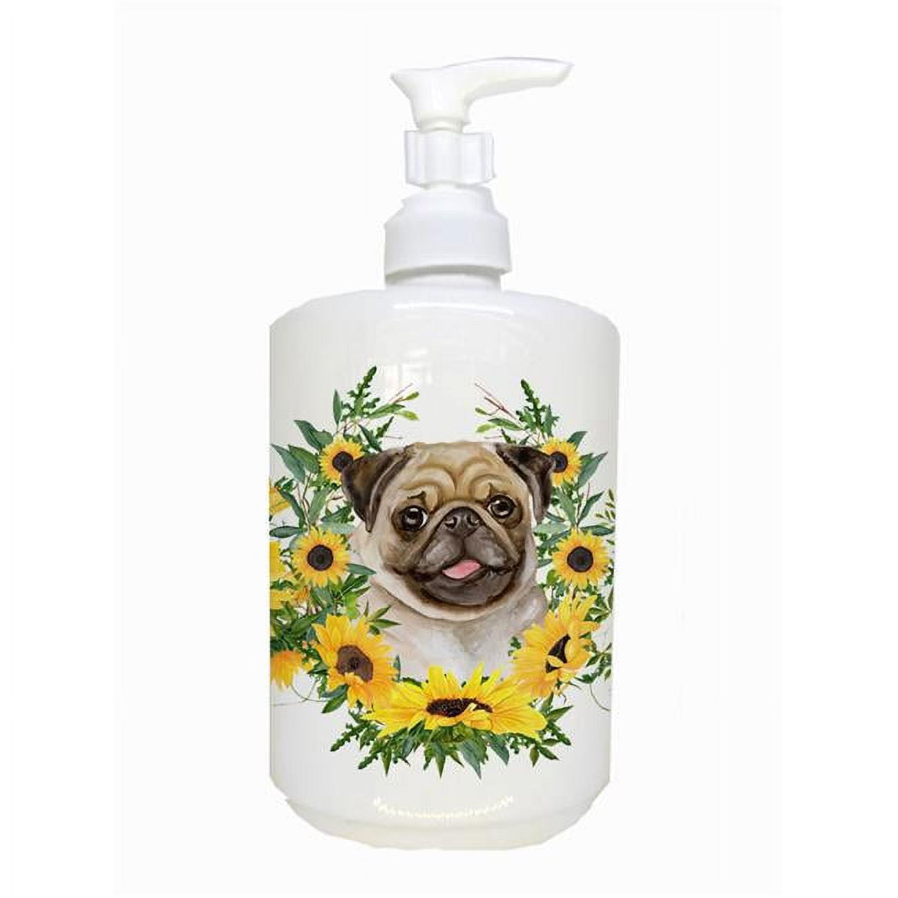CK2910SOAP Fawn Pug Ceramic Soap Dispenser