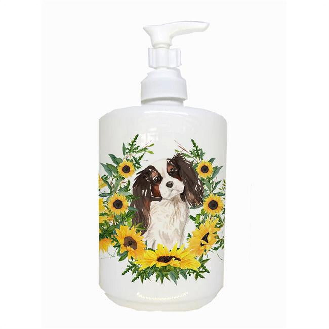 CK2918SOAP Tricolor Cavalier Spaniel Ceramic Soap Dispenser