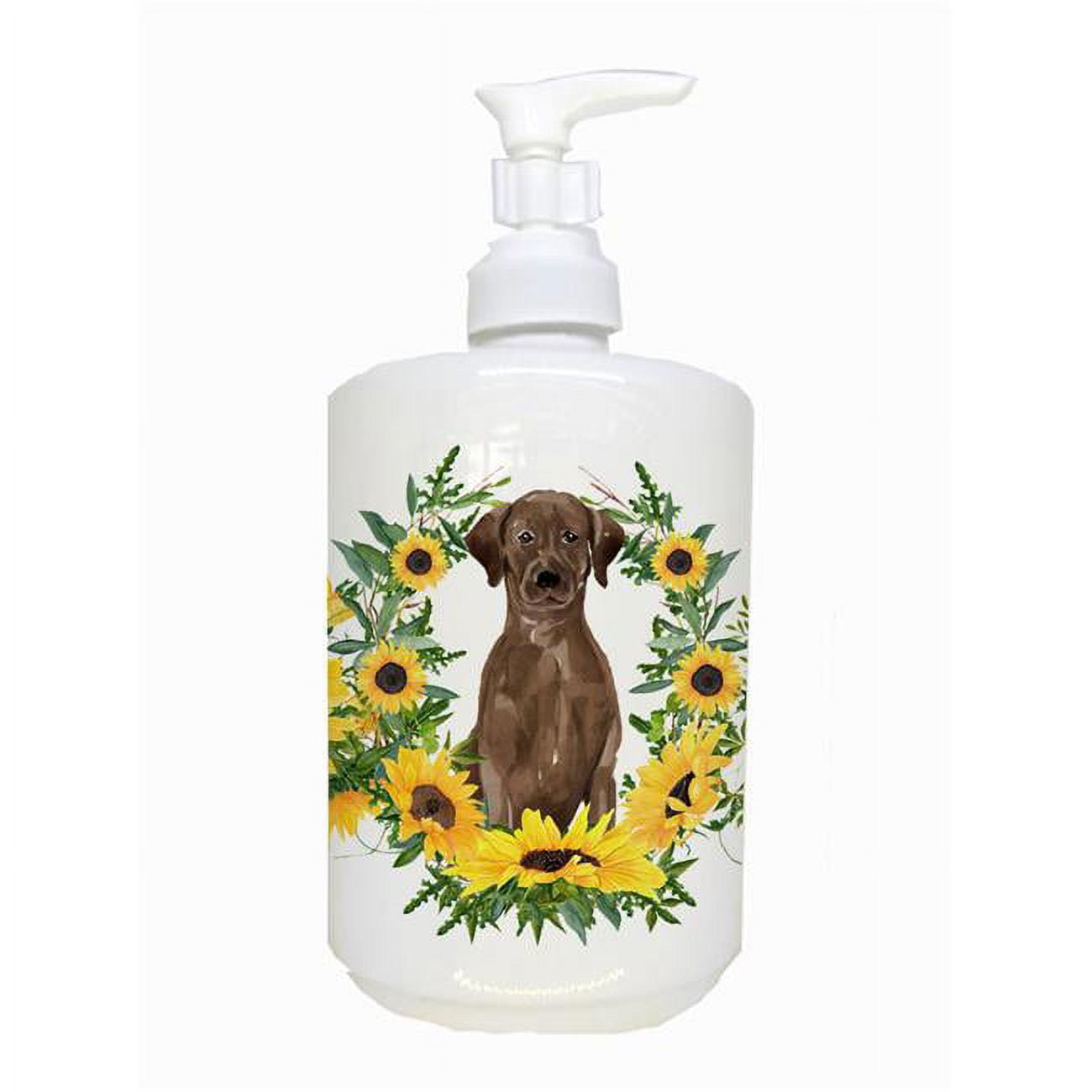 CK2921SOAP Chocolate Labrador Retriever Ceramic Soap Dispenser