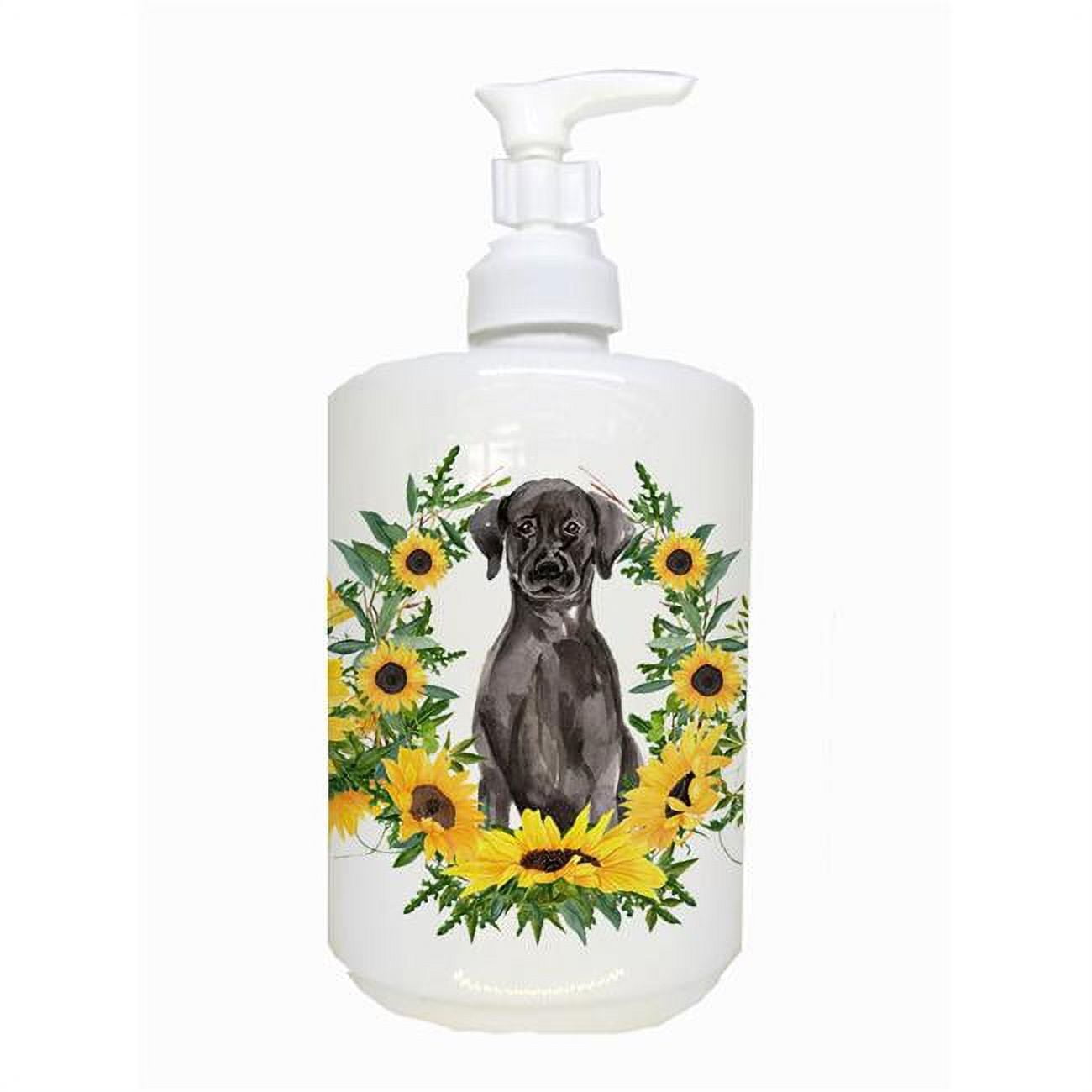 CK2923SOAP Black Labrador Retriever Ceramic Soap Dispenser