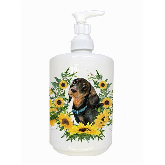Black & Tan Dachshund Ceramic Soap Dispenser