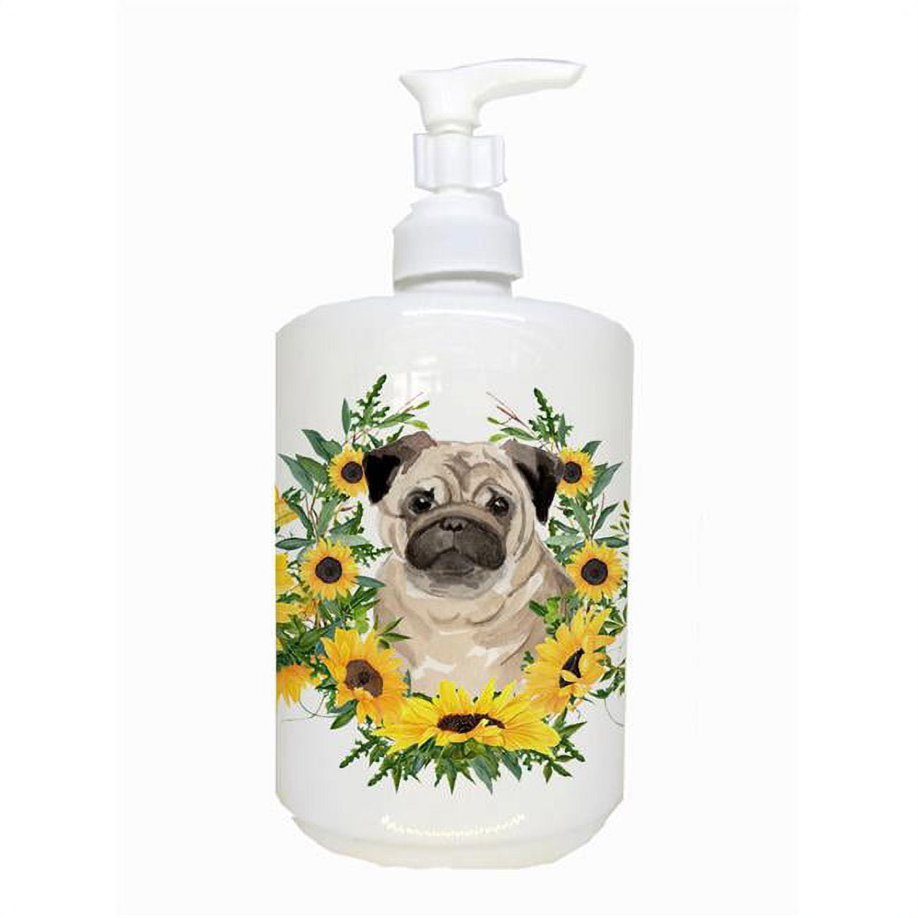 CK2931SOAP Fawn Pug Ceramic Soap Dispenser