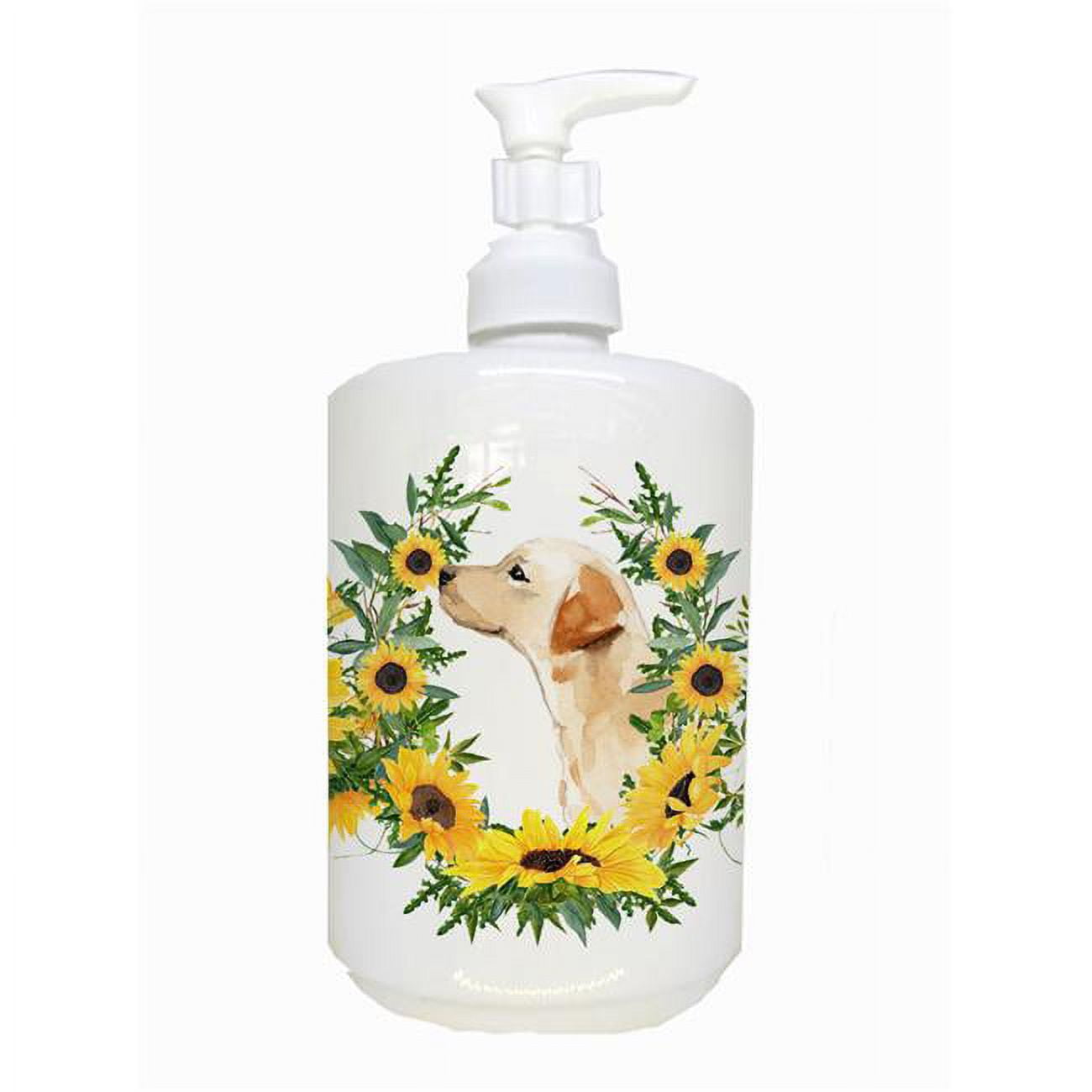 CK2935SOAP Yellow Labrador No.2 Ceramic Soap Dispenser