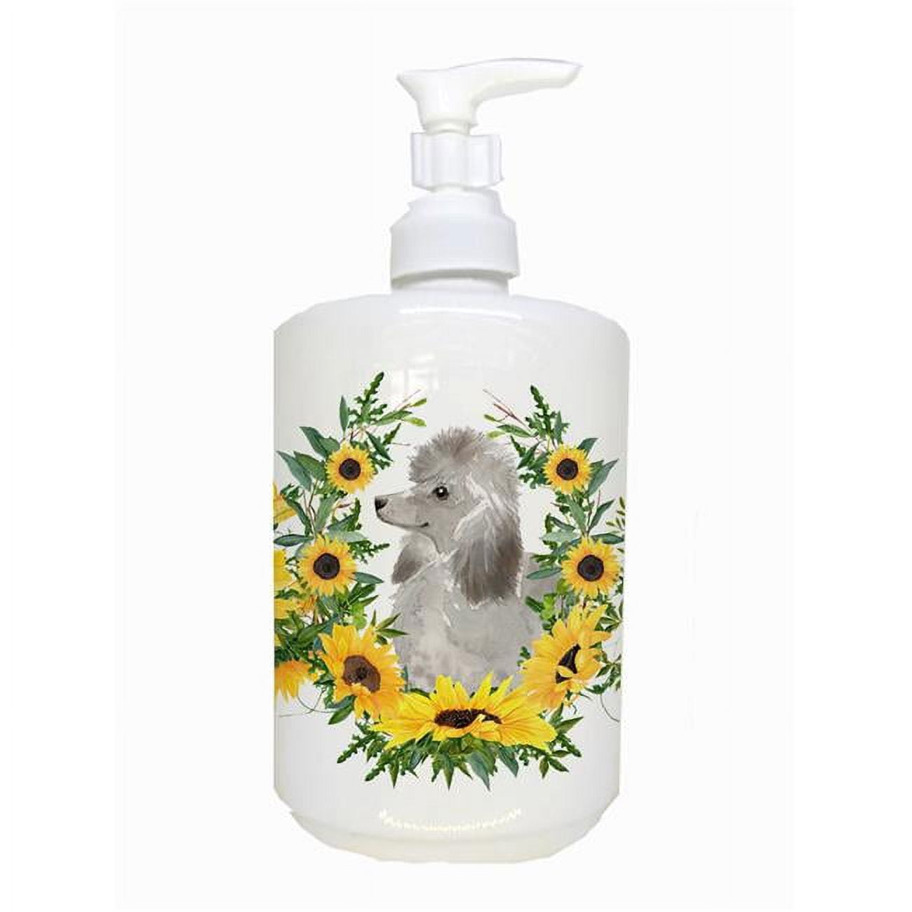 CK2937SOAP Grey Standard Poodle Ceramic Soap Dispenser
