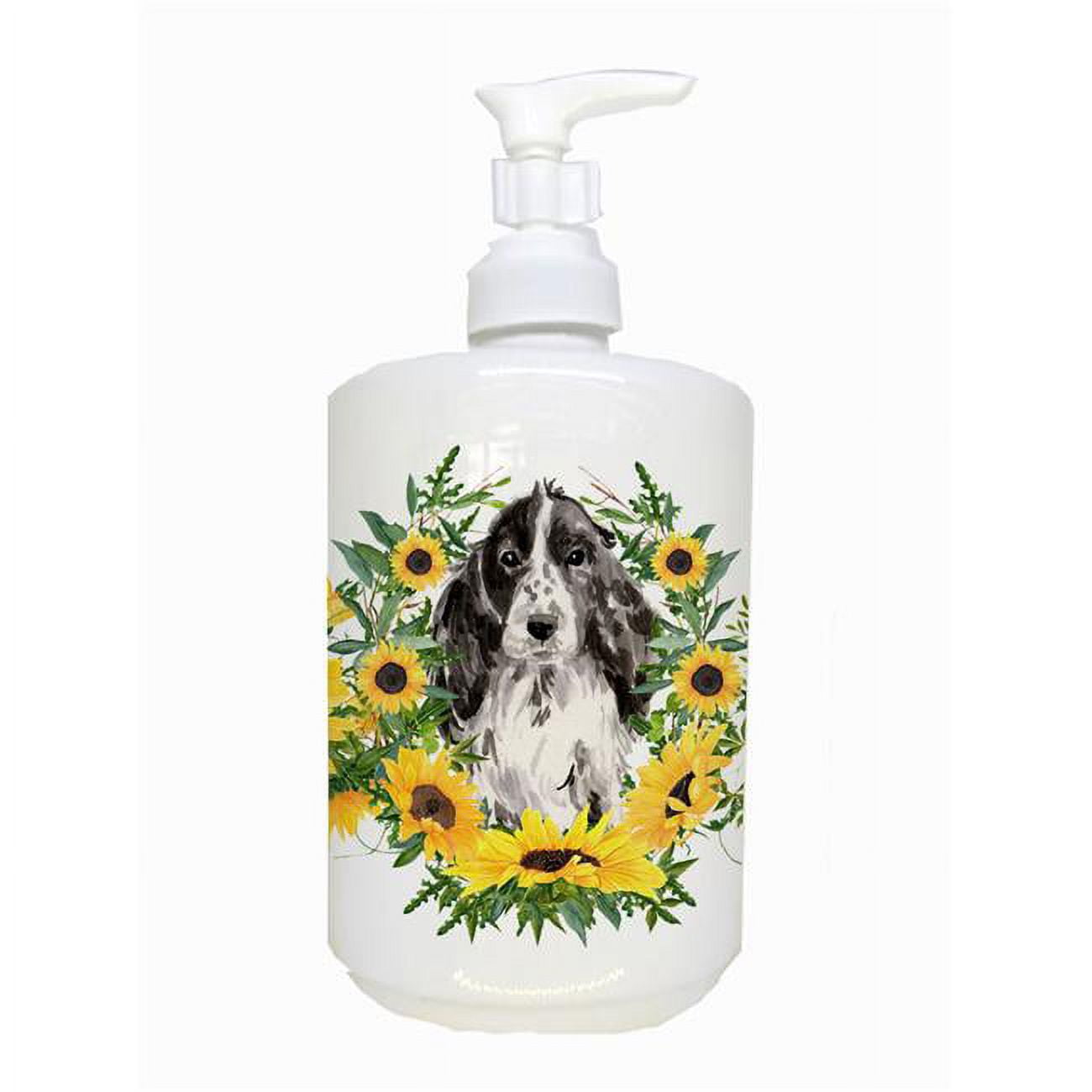 CK2944SOAP Black Parti Cocker Spaniel Ceramic Soap Dispenser