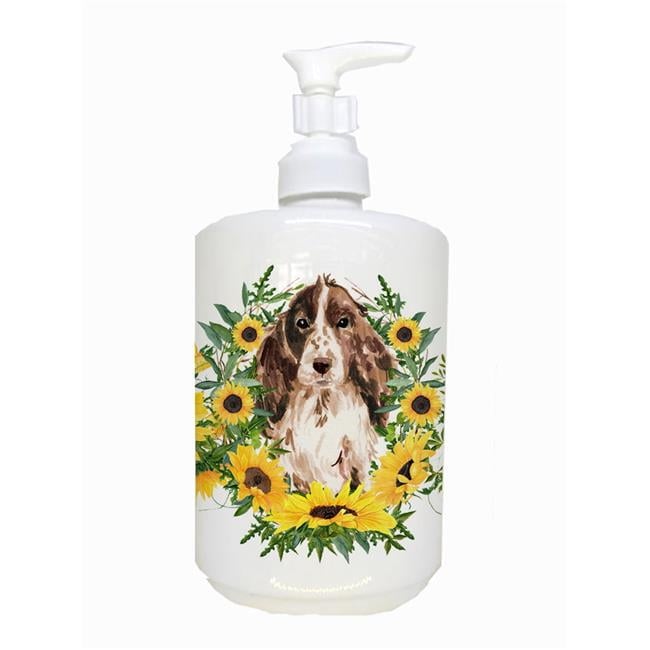 CK2947SOAP Brown Parti Cocker Spaniel Ceramic Soap Dispenser