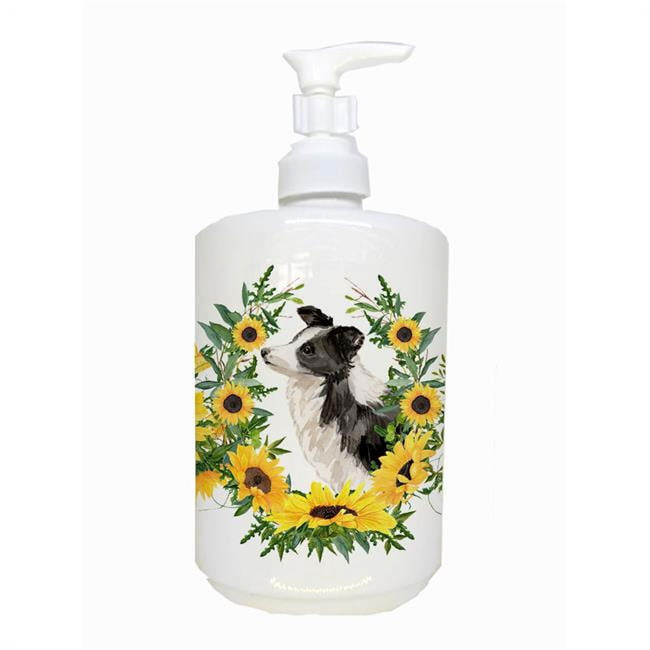 CK2949SOAP Border Collie Ceramic Soap Dispenser