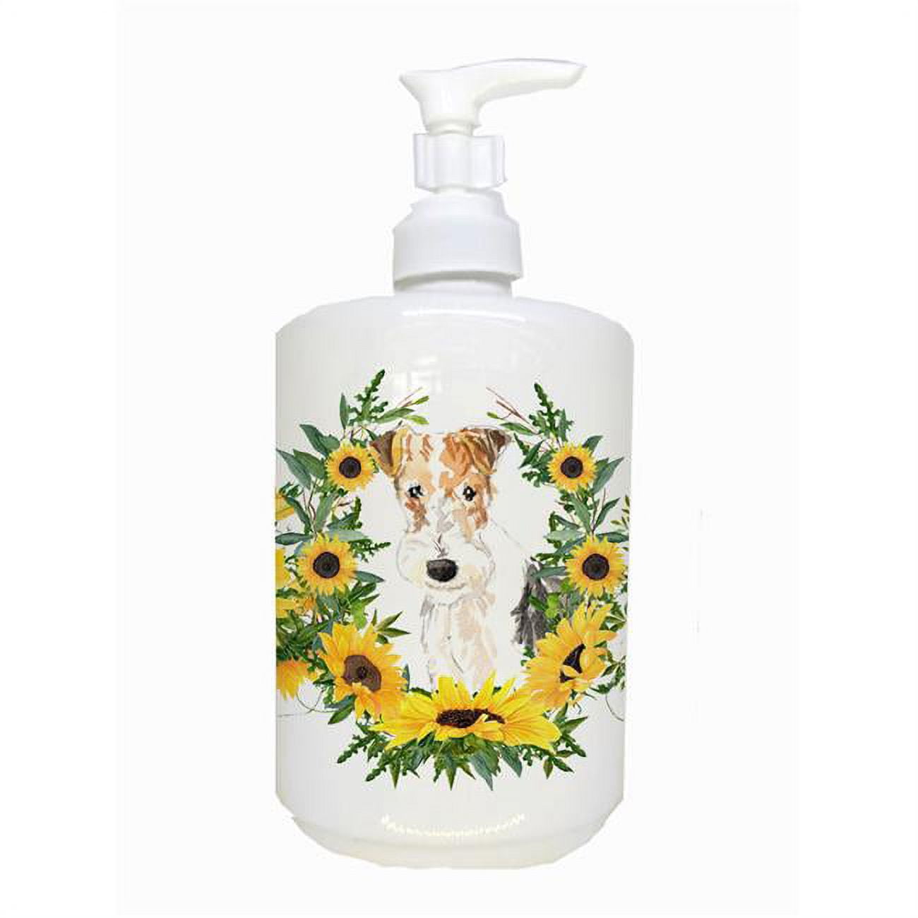 CK2954SOAP Fox Terrier Ceramic Soap Dispenser