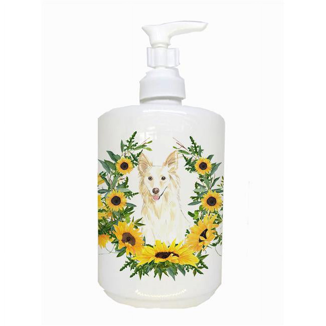 CK2955SOAP White Collie Ceramic Soap Dispenser