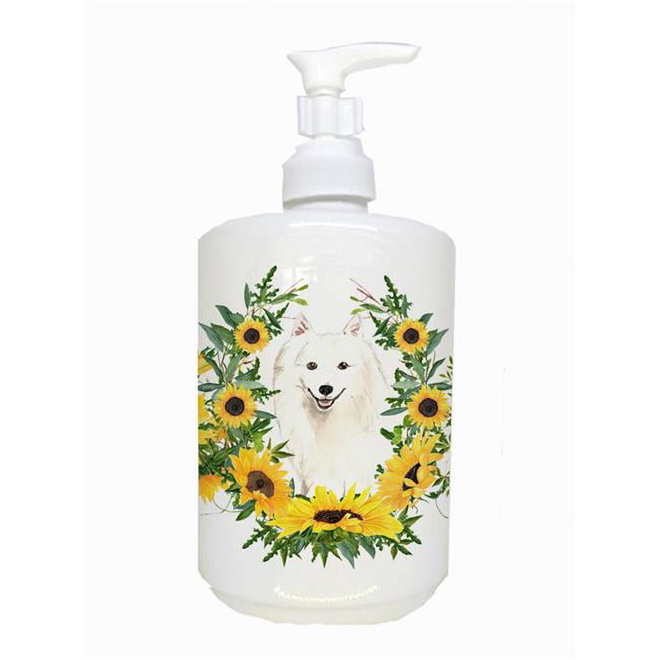 Japanese Spitz Ceramic Soap Dispenser