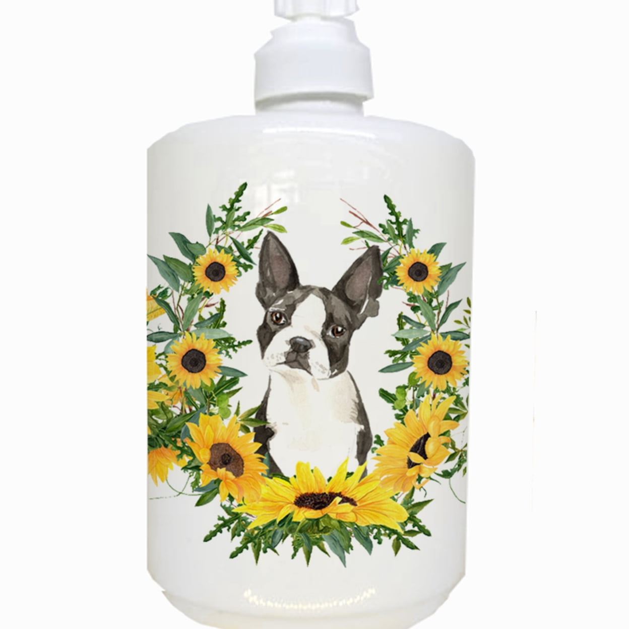 CK2984SOAP Boston Terrier Ceramic Soap Dispenser