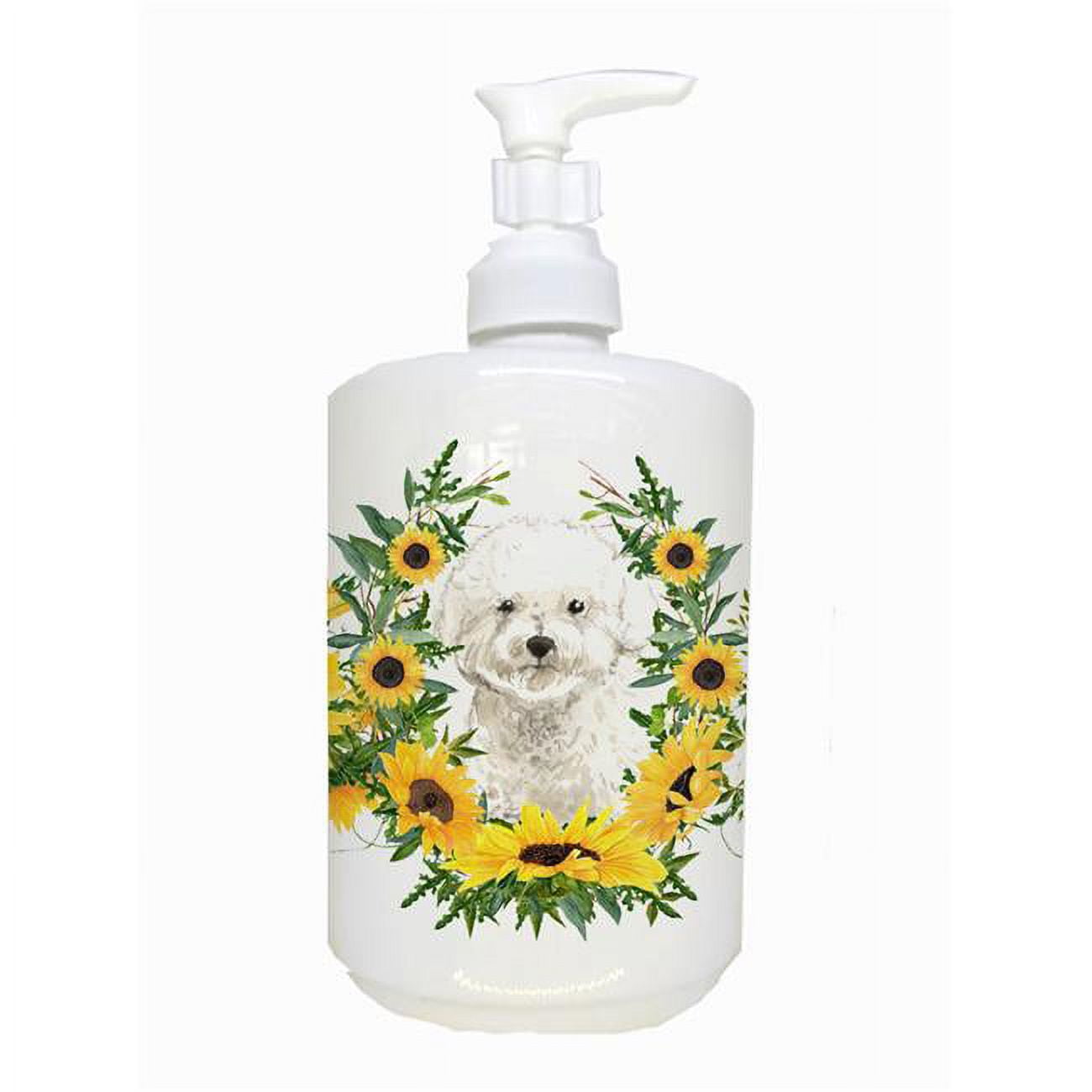 CK2986SOAP Bichon Frise Ceramic Soap Dispenser