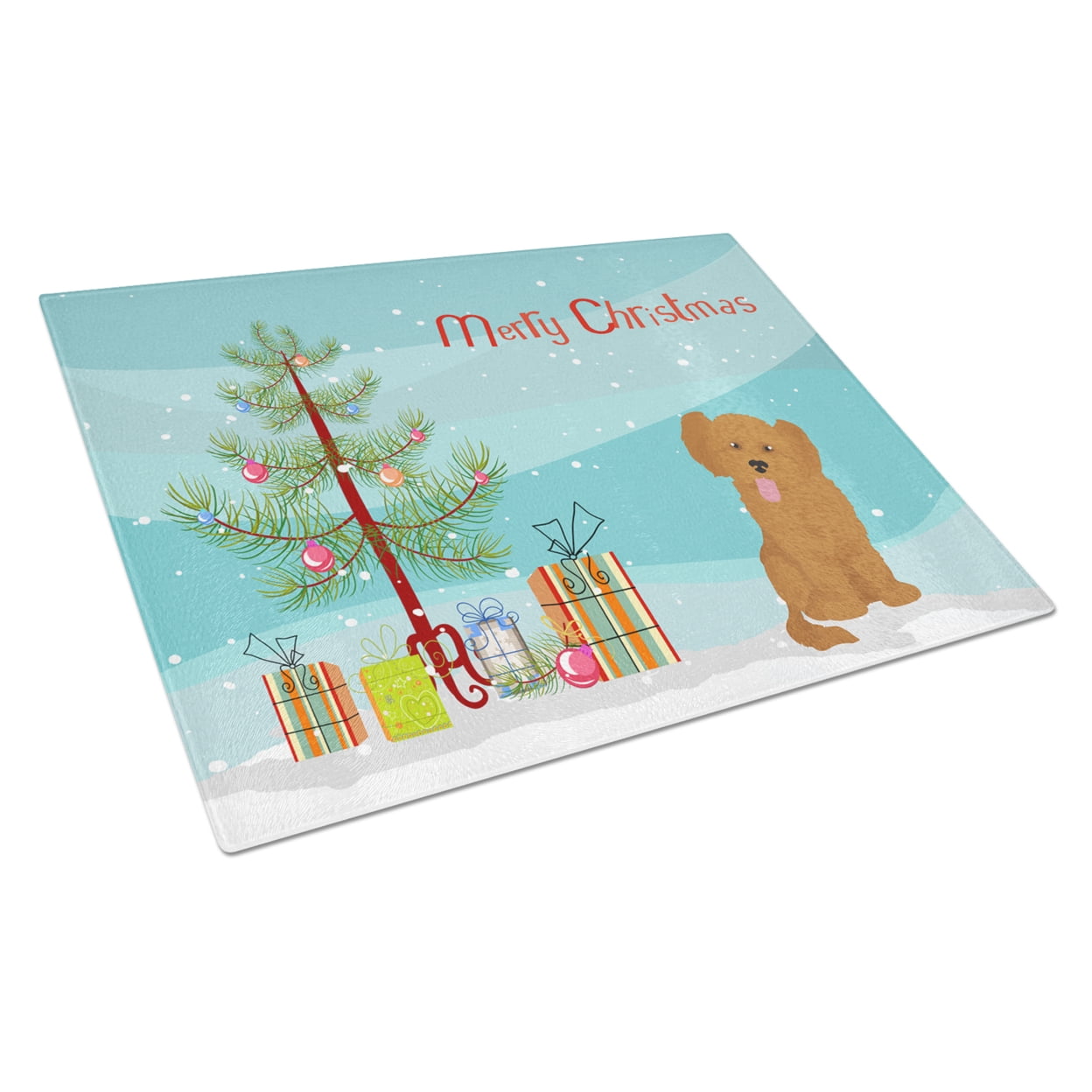 Shih Poo No.3 Christmas Tree Glass Cutting Board - Large