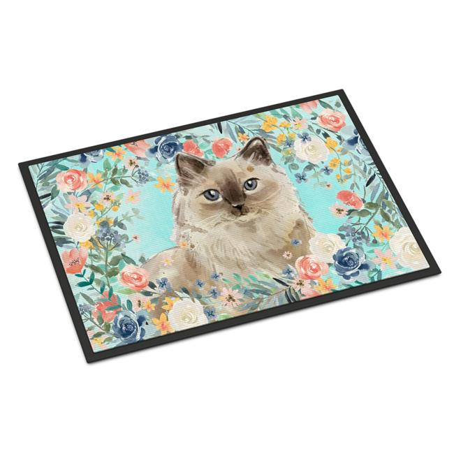 18 x 27 in. Ragdoll Spring Flowers Indoor or Outdoor Mat