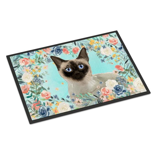 18 x 27 in. Siamese Spring Flowers Indoor or Outdoor Mat