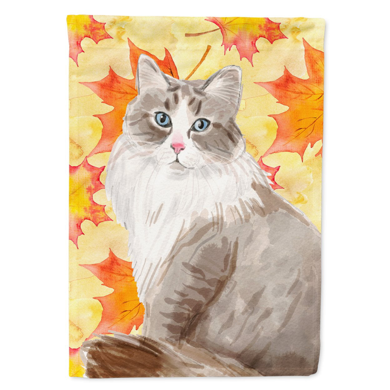 Siberian Fall Leaves Garden Size Flag