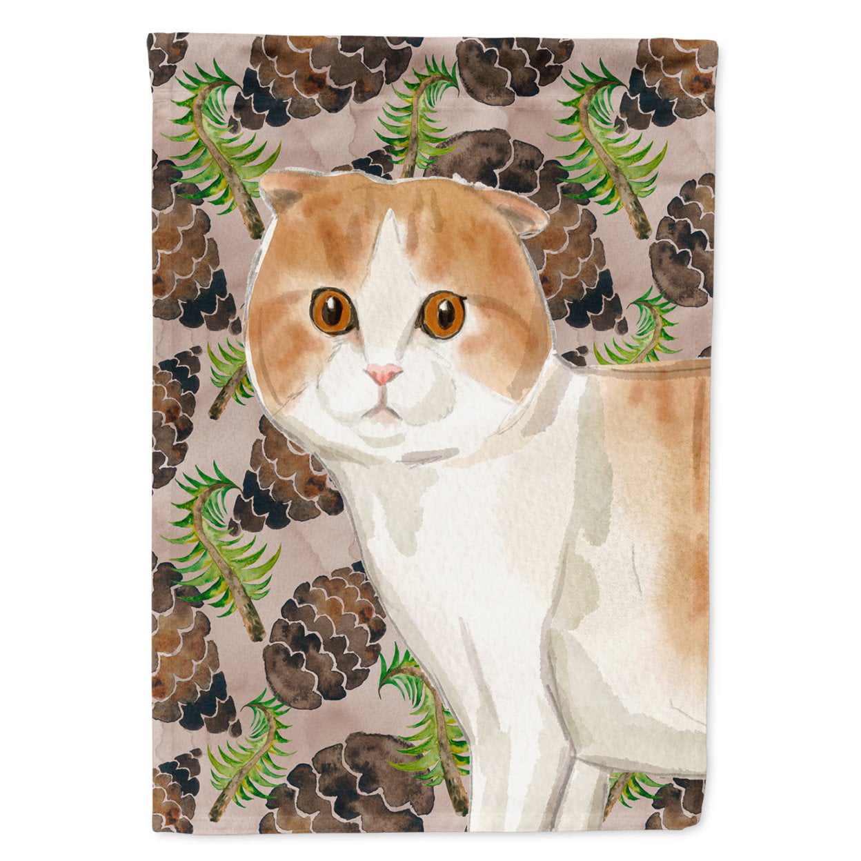 CK3098GF Scottish Fold Pine Cones Garden Size Flag