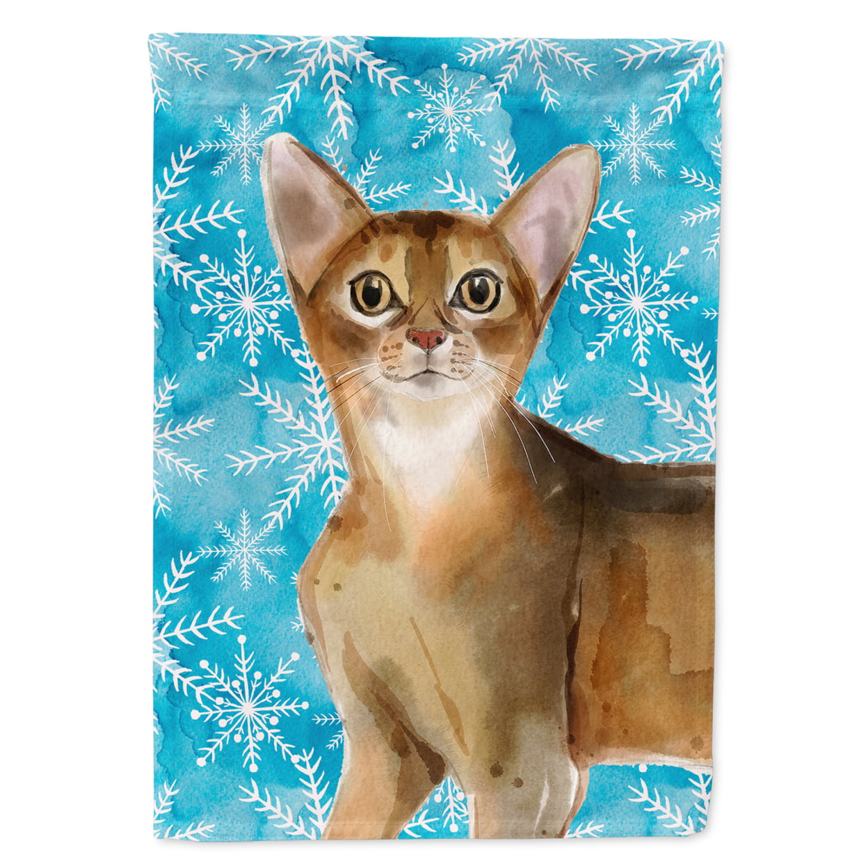 Abyssinian Winter Snowflake Garden Size Flag