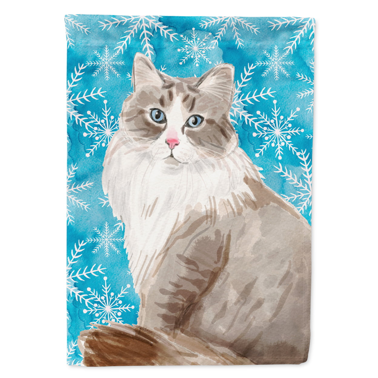 Siberian Winter Snowflake Garden Size Flag