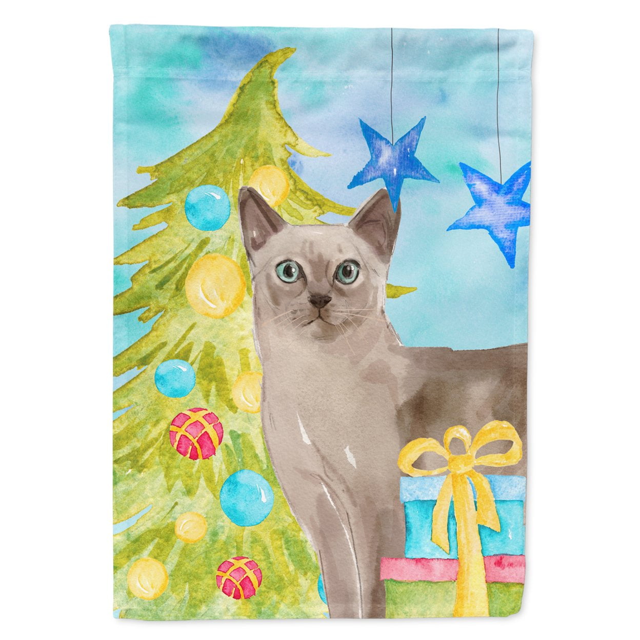 Tonkinese Christmas Presents Garden Size Flag