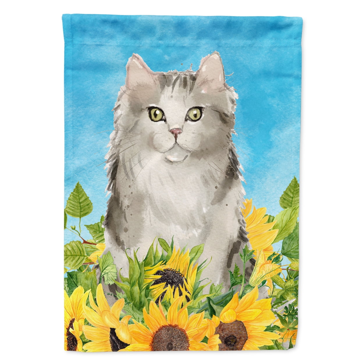 Ragamuffin in Sunflowers Garden Size Flag