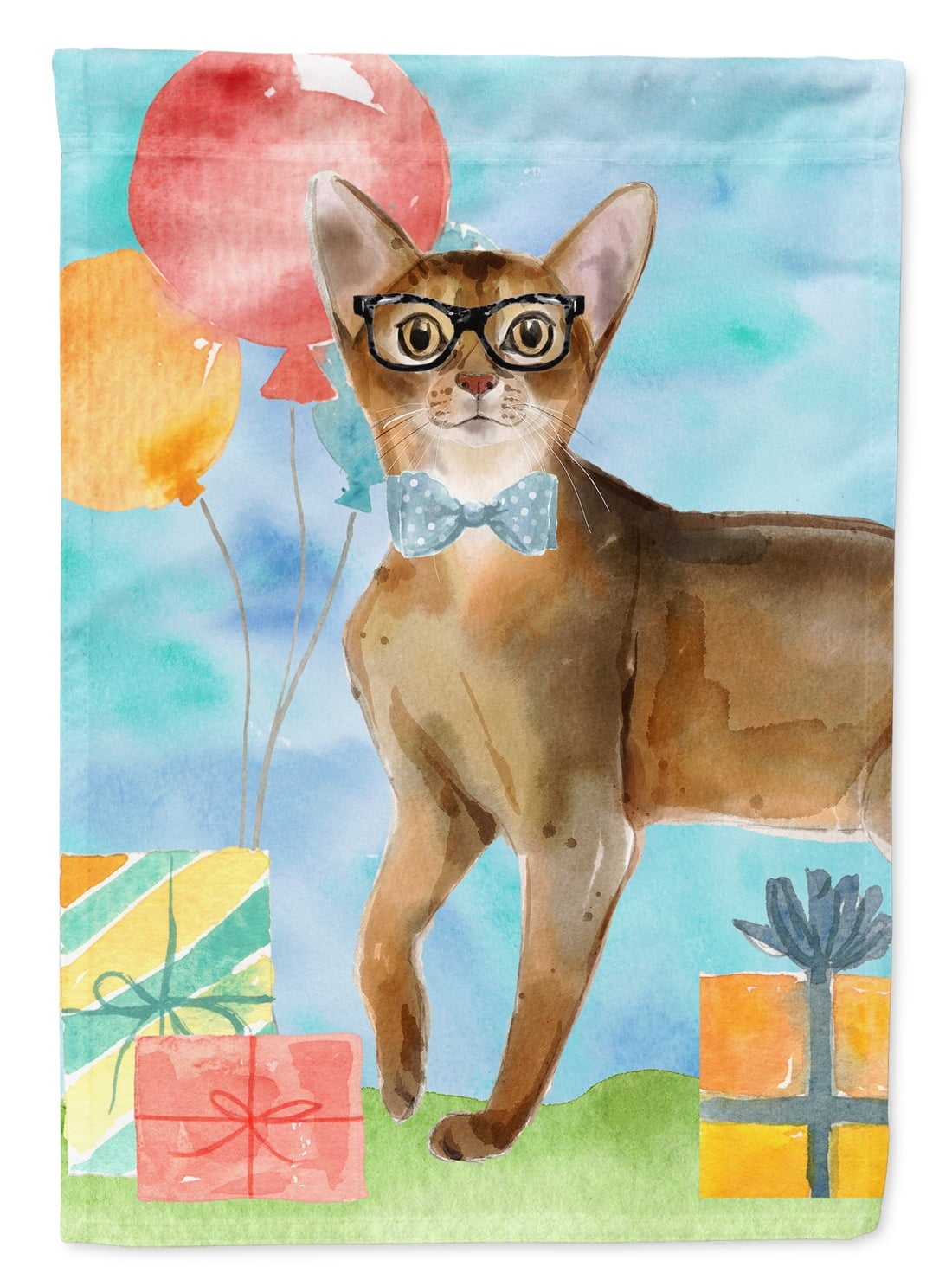 Abyssinian Happy Birthday Garden Size Flag