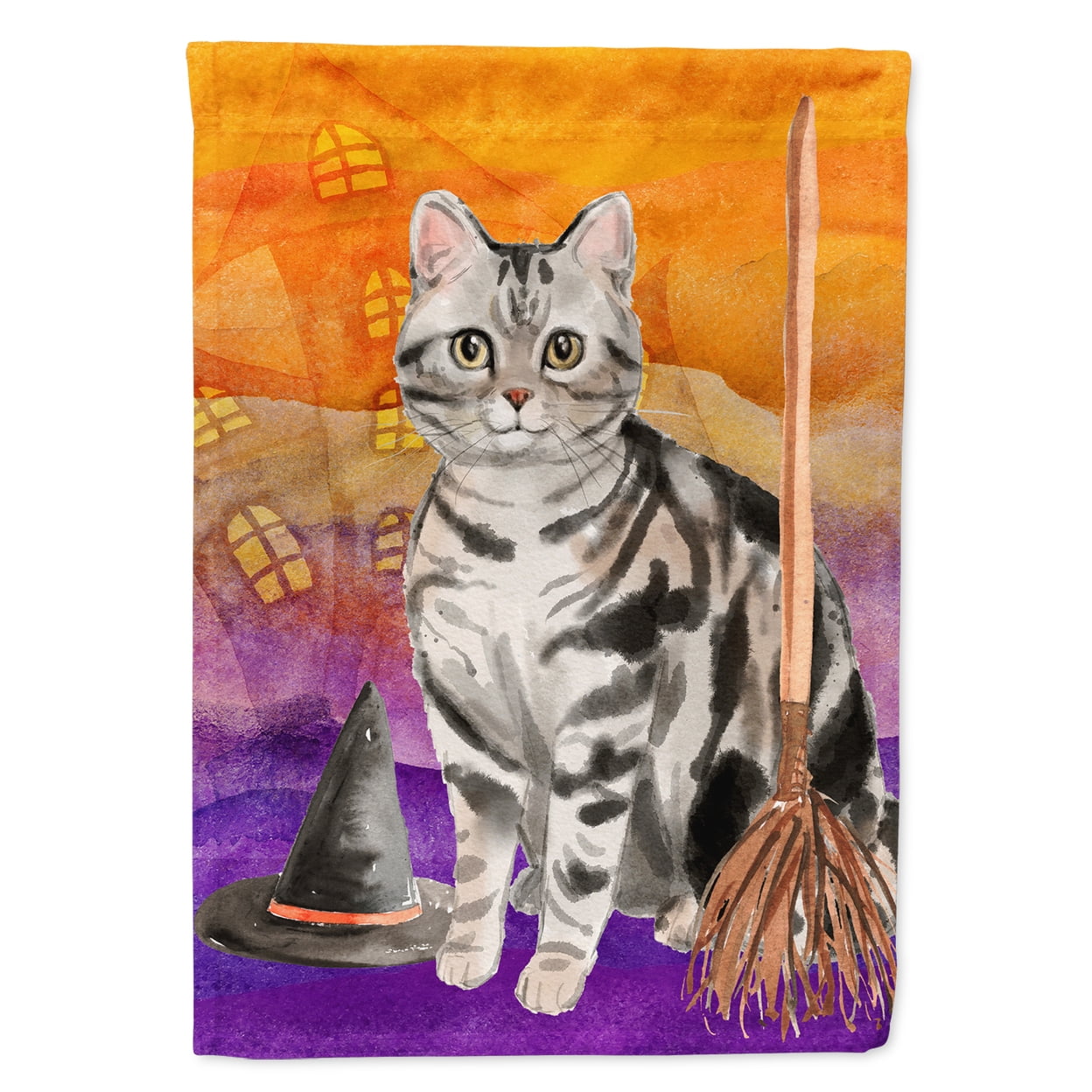 American Shorthair Halloween Garden Size Flag