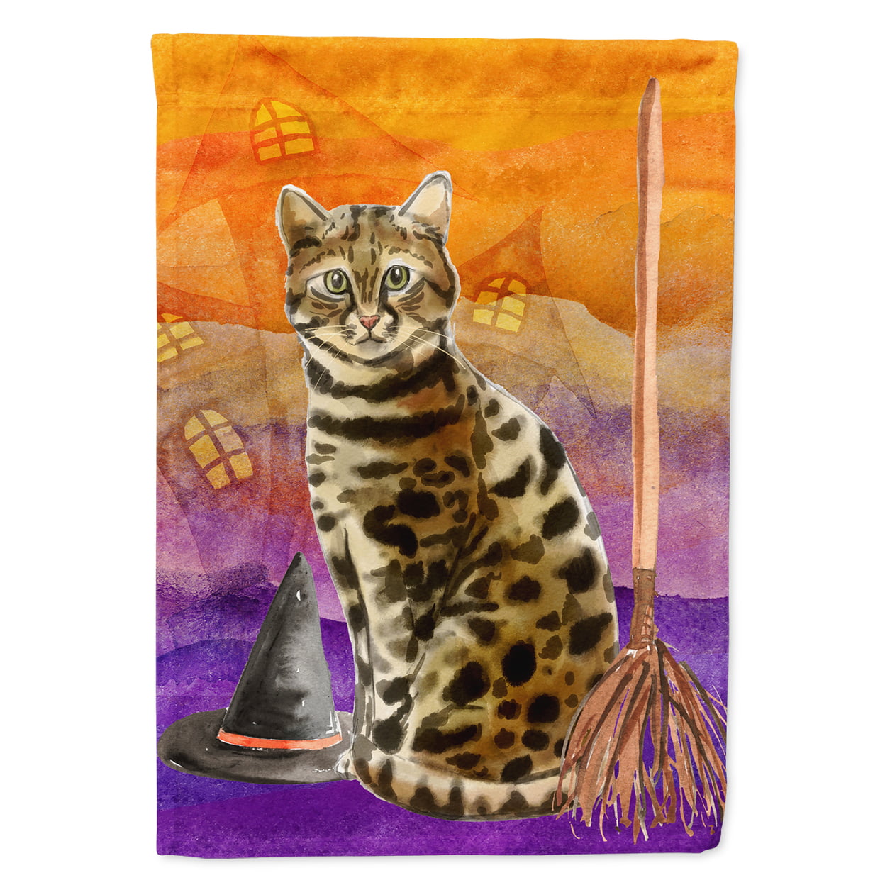 Bengal Halloween Garden Size Flag
