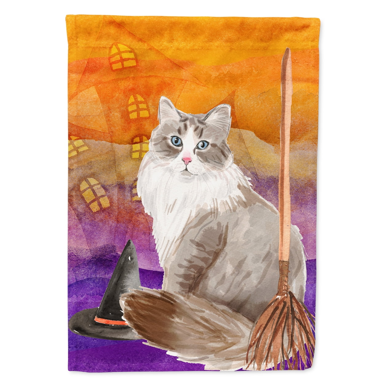Siberian Halloween Garden Size Flag