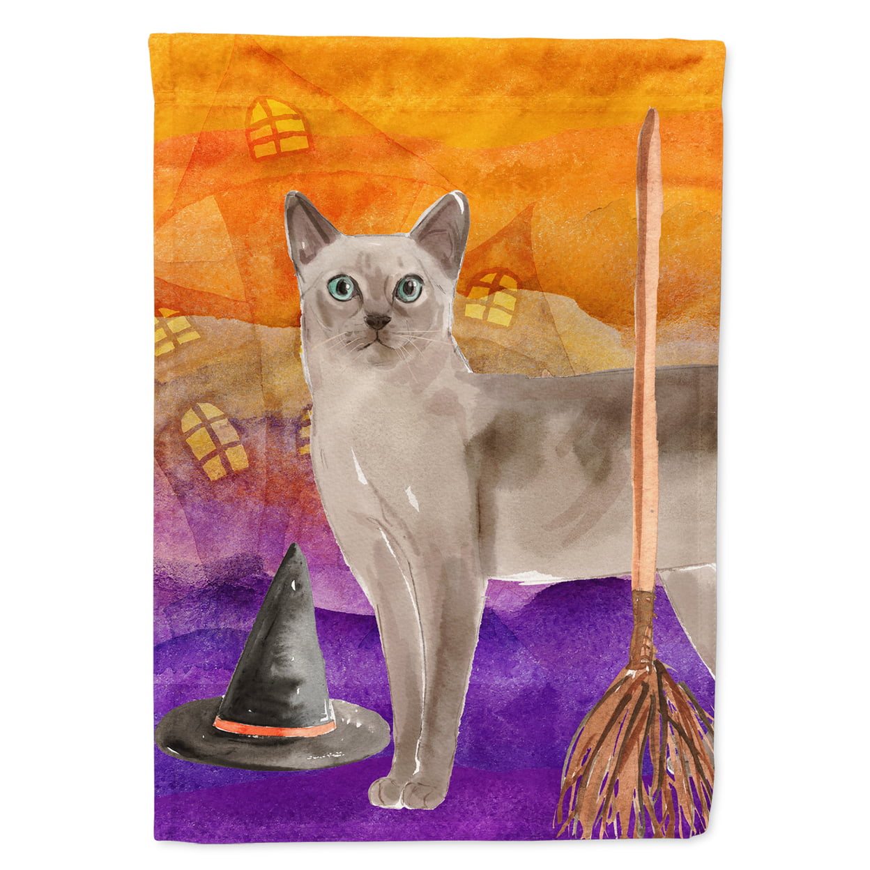 Tonkinese Halloween Garden Size Flag