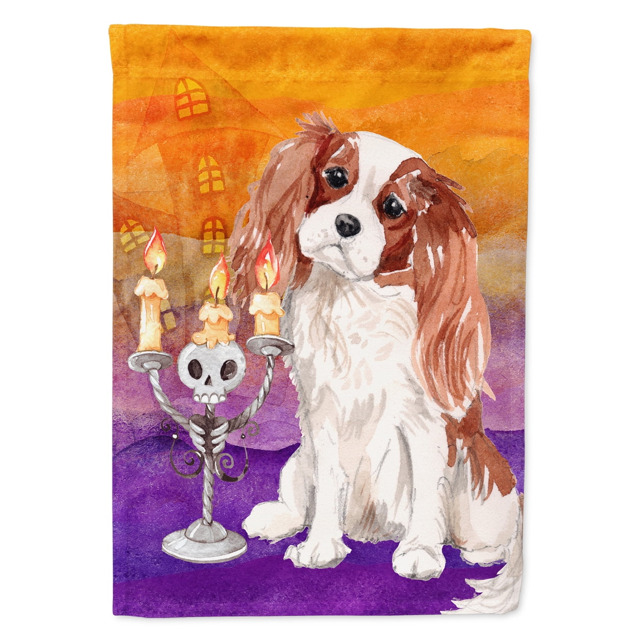 CK3192GF Hallween Blenheim Cavalier Spaniel Garden Size Flag