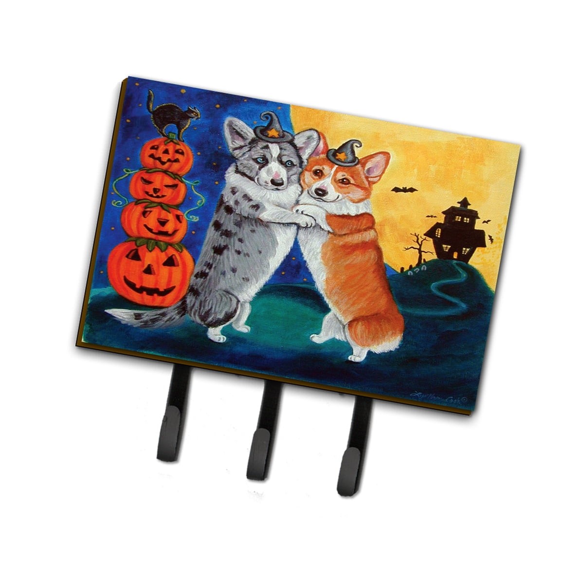 Corgi Halloween Scare Leash or Key Holder